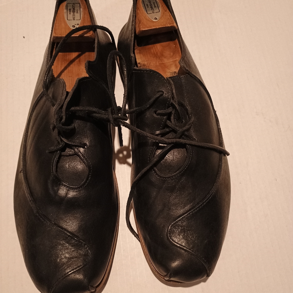 Classic Black Leather Derby Shoes for Men